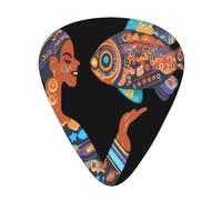 Ancient Maya and Fish 12 Pack Guitar Picks Plectrums,4 pieces in each of 3 sizes, Suitable for a wide range of stringed instruments