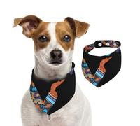 Ancient Maya and Fish Dog Bandanas-Washable Dog Kerchief for Small to Large Pet Scarf for Girl Or Boy, Pet Accessories