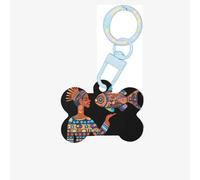 Ancient Maya and Fish Dog Tags for Pets,Bone-Shaped Acrylic Pet ID Tags,Perfect for Small to Large Dogs and Cats,Cute & Functional