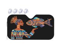 Ancient Maya and Fish Windshield Sunshade for Car,Sun Protection and Insulation, Automotive Accessories