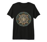 Ancient Mayan Calendar Maya Aztec Mexican Sun Stone Azteca Premium T-Shirt
