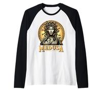 Ancient Medusa Gorgon Snake Hair Greek Mythology Raglan Baseball Tee