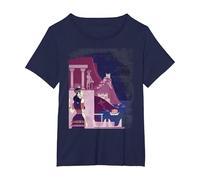 Ancient Minoan Civilization - Mediterranean History T-Shirt, Women's Plus, Navy Blue, 2X