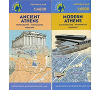 Ancient - Modern Athens (2 MAPS) (Athens cultural map)