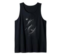 Ancient Moonlit Dragon Epic Fantasy Night Tank Top
