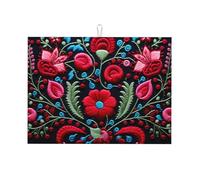 Ancient mysterious patterns Dish Drying Mat for Kitchen Counter-Absorbent, Non-Slip, Reversible Kitchenware with Prints