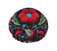 Ancient mysterious patterns Reusable shower cap - double-layer waterproof, elastic, environmentally friendly daily use shower cap