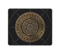 Ancient Mystery Patterns Gaming Mouse Pad Small Mouse Mat with Stitched Edges Non-Slip Long Desk Pad 12x10 in Desk Mat for Keyboard Home Office Gaming Work