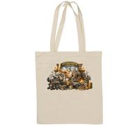 Ancient Mythology Inspired Strength and Power Natural Cotton Tote Bag White