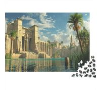 Ancient Nile River Jigsaw Puzzles. 70x50cm/1000pcs Whimsical Challenge Toy for Educational Games Gifts