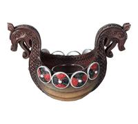 Ancient Nordic Viking Longship Votive Candle Holder Viking Decor 17cm