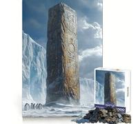 Ancient Obelisk in Ice 1000 Teenager Pieces Jigsaw Puzzle Brain Development Unwind Easily Clean Join Warm Xmas Gift (50x75cm)