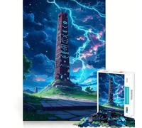 Ancient Obelisk Under Storm 1000 Piece Puzzle For Adults Problem Solving Toy Professional Grade Cutting Relaxing Indoor Group Activity (50x75cm)