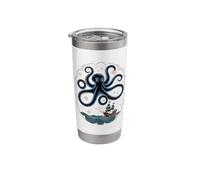 Ancient Octopus Kraken Pirate Star Map Stainless Steel Insulated Tumbler