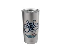 Ancient Octopus Kraken Pirate Star Map Stainless Steel Insulated Tumbler