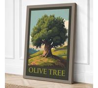 Ancient Olive Tree Botanical Canvas Wall Art Print 30x20 Inch (76 x 51 cm)
