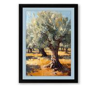 Ancient Olive Tree Rustic Framed Wall Art Print A4 (29.7×21cm) Black, Wall Decor for Living Room, Bedroom, Office & Home, Ready to Hang, Art Gift