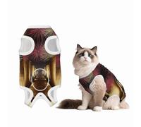 Ancient Persian Cities Dog Surgery Suit Recovery Suit, Breathable Full Body Dog & Cat Surgical Suit with Cute Prints, Alternative to Cone for Spay Neuter Wound Care, Male & Female Pets Small