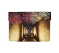 Ancient Persian cities Premium Leather Laptop Sleeve for MacBook Air 13 Inch | Full-Print PU Leather Protective Case | Stylish Laptop Bag for Women & Men