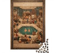 Ancient Persian Miniature Paintings of Iconic Buildings 70x50cm/1000pcs Erwachsenenpuzzle - Erwachsenenpuzzle DIY-Puzzlespielzeug