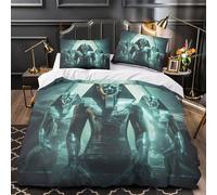 Ancient Pharaoh Statues Comforter Cover 3D Print Hotel Quality 3-Piece Bed Set Hidden Zipper Egyptian Royal Quilt Cover Extra Soft All Season for Adults Women Kids Girls Boys Teens Double（200x200cm）