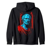 Ancient Philosopher Bust Stoic Roman Greek Wisdom Zip Hoodie