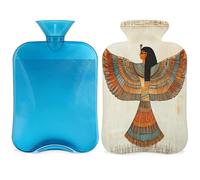 Ancient Religion Egyptian Parchment Texture Hot Water Bottle with Cover, 2L Hot Water Bag for Pain Relief, Neck and Shoulder, Hand Feet Warmer