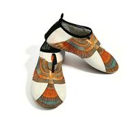 Ancient Religion Egyptian Parchment Texture Water Shoes for Women Men, Quick-Dry Swim Shoes Lightweight Barefoot Aqua Socks for Beach Surfing Sports Pool Yoga Driving Running, XL