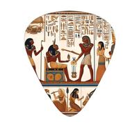 Ancient-Retro-Egyptian-Pharaohs 12 Pack Guitar Picks With 3 Thicknesses And Storage Box, Abs Plectrums For Electric Bass Guitar Players