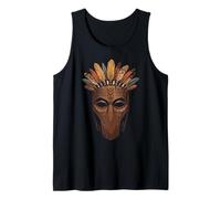 Ancient Ritual Mask Feathered Headpiece Halloween Tank Top