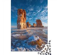 Ancient Rock Formation 1000 Piece Non-Toxic Paper Premium Desert Landscape Puzzle for Gift Recipients Logic Skill Couple Activity 38x26cm/1000pcs