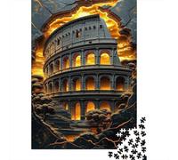 Ancient Roman Amphitheatre 1000 Piece Jigsaw Puzzle Cardboard for Adults Night Art Style Relaxation Focus Gift Home Decor 70x50cm/1000pcs