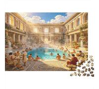 Ancient Roman Bath 1000 Piece Jigsaw Puzzle Paper for Adults Classical Architecture Scene Focus Relaxation Home Decor Gift Idea 52x38cm/1000pcs