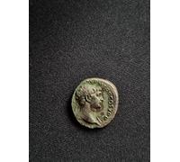 Ancient Roman Bronze Coin, Antique Historical Currency, Patinated Meta, Reproduction Silver 925 arround 3g