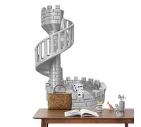 Ancient Roman Castle Dice Tower - 3D Sculpted Desktop Sieve Tower Ornament, Rapid-Roll Fair Play Dice Castle For RPG & Board Games, Medieval Decor For Fans Home Office & Game Room