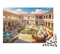 Ancient Roman Courtyard 1000 Piece Jigsaw Puzzle Paper for Adults Classical Architecture Relaxation Focus 38x26cm/1000pcs