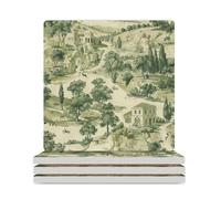 Ancient Roman Landscape Square Ceramic Coasters 4pcs Cup Mats for Hot Or Cold Drink, Absorbent Drink Coasters for Coffee Table Bar Mugs Glasses Cup Beer