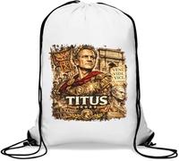 Ancient Roman Leadership and Victory Gym Sack Casual Drawstring Bag White