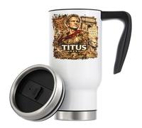 Ancient Roman Leadership and Victory Vacuum Insulated Thermal Travel Coffee Mug 480ml White
