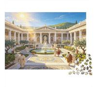 Ancient Roman Palace Courtyard 1000 Piece Jigsaw Puzzle Premium Paper for Adults Classic Architecture Relaxation Home Decor 52x38cm/1000pcs