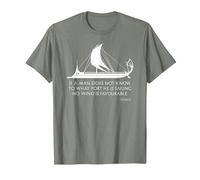 Ancient Roman Trireme Greek Stoic Philosophy Seneca Shirt T-Shirt, Men, Olive Heather, Medium