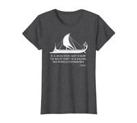 Ancient Roman Trireme Greek Stoic Philosophy Seneca Shirt T-Shirt, Women, Dark Heather Grey, X-Large