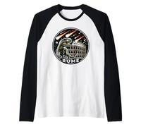 Ancient Rome and Roman Colosseum Raglan Baseball Tee