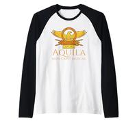 Ancient Rome - Aquila Non Capit Muscas - Latin Language Raglan Baseball Tee
