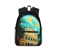 Ancient Rome Colosseum Under Alien Planet Compact and casual backpack,Travel Daypack for unisex