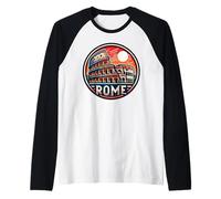 Ancient Rome Monuments and Italy Vacation Raglan Baseball Tee