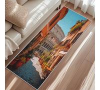 Ancient Rome Rug 40x60 cm Door Mat, European Retro Architecture Area Rug Entrance, Short Pile Non-Slip Washable Carpet For Bedroom Kitchen Hallway