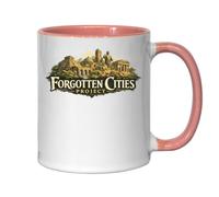 Ancient Ruins and Mystical Lost Cities Ceramic Tea Coffee Mug Pink