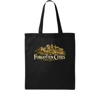 Ancient Ruins and Mystical Lost Cities Natural Cotton Tote Bag Black