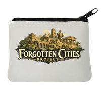 Ancient Ruins and Mystical Lost Cities Neoprene Coin Purse Pouch 10x11cm White